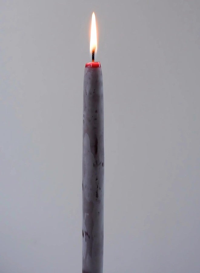 Candlestock Beeswax Taper Candles - Standard 7/8" Diameter, Pure 100% Natural USA Beeswax, Cotton Wick, Dripless, Long-Burning, Handmade in Woodstock, NY- 6 Inches - 1 Pair (2 Candles) - Plum Purple - Image 4